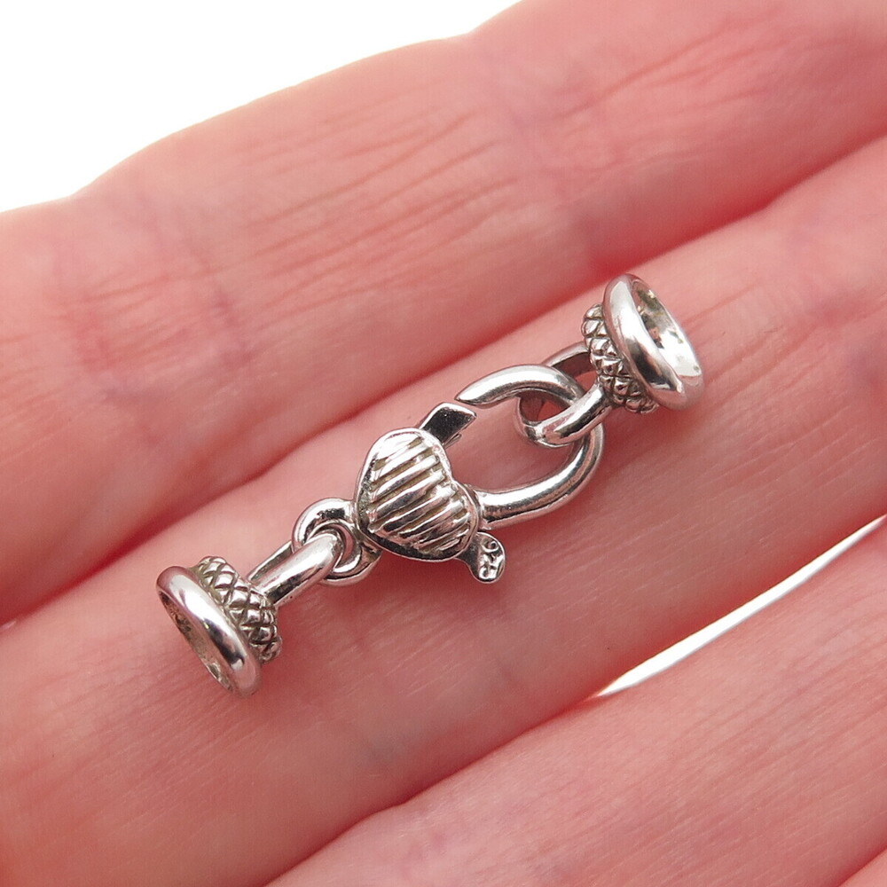 925 Sterling Silver Heart Lobster Lock Clasp Bracelet / Necklace Ends